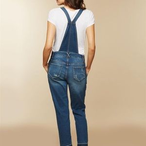 Indigo Blue Side Panel Maternity Overalls